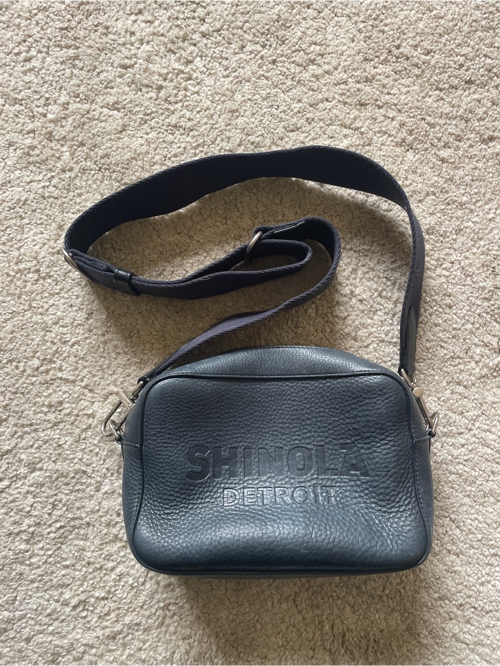 Shinola Detroit camera crossbody bag